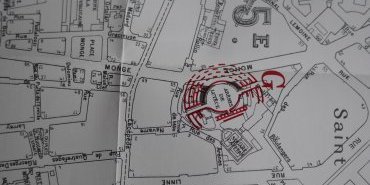 Détail du plan de Lutèce : Les arènes de Lutèce